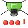 lasuroa Trampoline Basketball Hoop with 3 Basketballs & Pump, Mini Basketball Hoop for Kids Waterproof Basketball Goal Soft Basketball Game Set Attachment for All Ages Basketball Lovers (Green) view 1