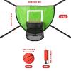 lasuroa Trampoline Basketball Hoop with 3 Basketballs & Pump, Mini Basketball Hoop for Kids Waterproof Basketball Goal Soft Basketball Game Set Attachment for All Ages Basketball Lovers (Green) view 2