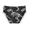 ALAZA Skeleton Of Dinosaur Black White Boys' Briefs Soft Underwear Available in Sizes 3t view 2