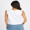 Adoeren Women Tie Front Vest Y2k Open Front Bow Tie Tank Crop Top Summer Cute Aesthetic Sleeveless Tops(B 66 White,L) view 2