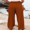 Bbkkuck Womens Casual Wide Leg High Waisted Dress Pants Comfy Palazoo Stretchy Lounge Trousers with Pocket view 3