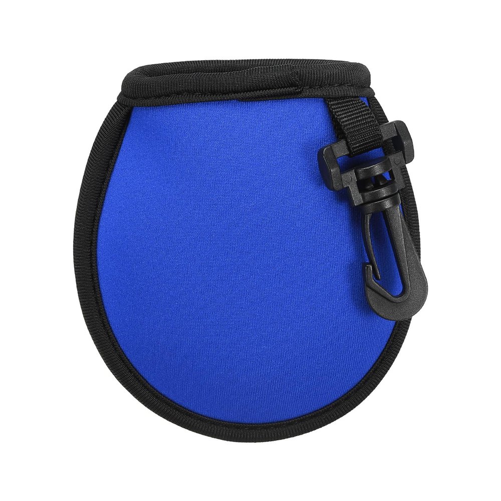 PATIKIL Golf Ball Washer Pouch, 1 Pack Portable Golf Balls Cleaner Pocket Bag with Hanging Clip for Women Men Golf Exercise, Sapphire Blue