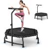 ANCHEER 50" Rebounder Trampoline for Adults with Bar, 550 LBS Mini Trampoline Quiet Exercise Rebounder Bungee Rebounder Jumping Cardio Trainer Workout for Adults view 1