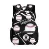 CUXWEOT Personalized Waterproof School Daypack Baseball Black Shoulders Bags Backpack view 1