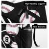 CUXWEOT Personalized Waterproof School Daypack Baseball Black Shoulders Bags Backpack view 4