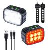 Bike Lights Luz Delantera Y Trasera para Bicicleta, Faro Recargable, Luces Intermitentes para Ciclismo Nocturno, Accesorios Superbrillantes para Bicicleta Bicycle Light (Color : 2 faros delanteros) view 2