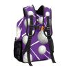 CUXWEOT Personalized Volleyball Purple Waterproof School Backpack Custom Travel Bookbags for Gift view 3
