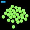 PATIKIL 8mm Glow Fishing Beads, 100Pcs Soft Plastic Round Rubber Luminous Fishing Bait Eggs Rig Bead Tackle Lures Accessories with Storage Box, Green view 3