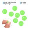 PATIKIL 8mm Glow Fishing Beads, 100Pcs Soft Plastic Round Rubber Luminous Fishing Bait Eggs Rig Bead Tackle Lures Accessories with Storage Box, Green view 4