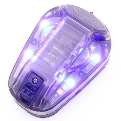 Jmtac Tactical IR Strobe Helmet Light Military Identification Lights with Visible LED + White Strobe Survival Signal (Black-Blue)