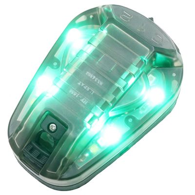 Jmtac Tactical IR Strobe Helmet Light Military Identification Lights with Visible LED + White Strobe Survival Signal (Black-Green)