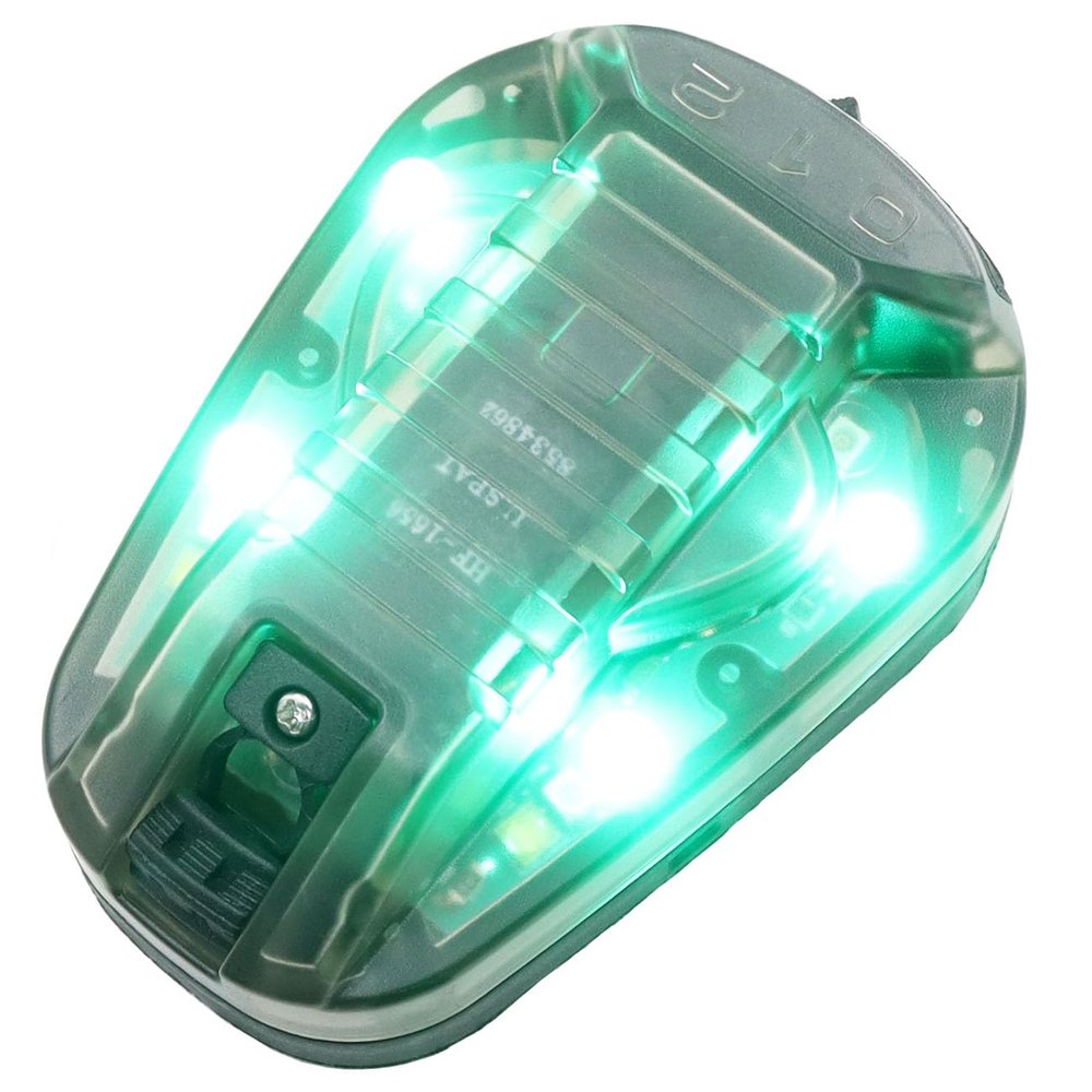 Jmtac Tactical IR Strobe Helmet Light Military Identification Lights with Visible LED + White Strobe Survival Signal (Black-Green)