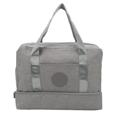 Gym Bag for Men Women,Dry Wet Separated Gym Bag Lightweight Holdall Waterproof Sports Travel Bag with Dry Wet Seperation for Men Women Swimwear Swimming Fitness Equipment (Grey)