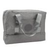 Gym Bag for Men Women,Dry Wet Separated Gym Bag Lightweight Holdall Waterproof Sports Travel Bag with Dry Wet Seperation for Men Women Swimwear Swimming Fitness Equipment (Grey) view 2