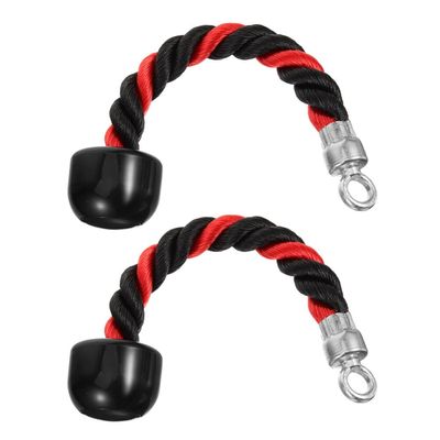 BESPORTBLE 2pcs Tricep Rope Cable Attachment for Gym Pull Down Training Ropes for Biceps and Triceps Workouts Versatile Indoor Fitness Tool for Strength and Grip Training