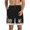 Custom New Orleans Shorts for Men, Personalized Men's Beach Shorts with Name Number, Customized Quick Dry Football Shorts Gifts for Men Youths Women Fans view 2