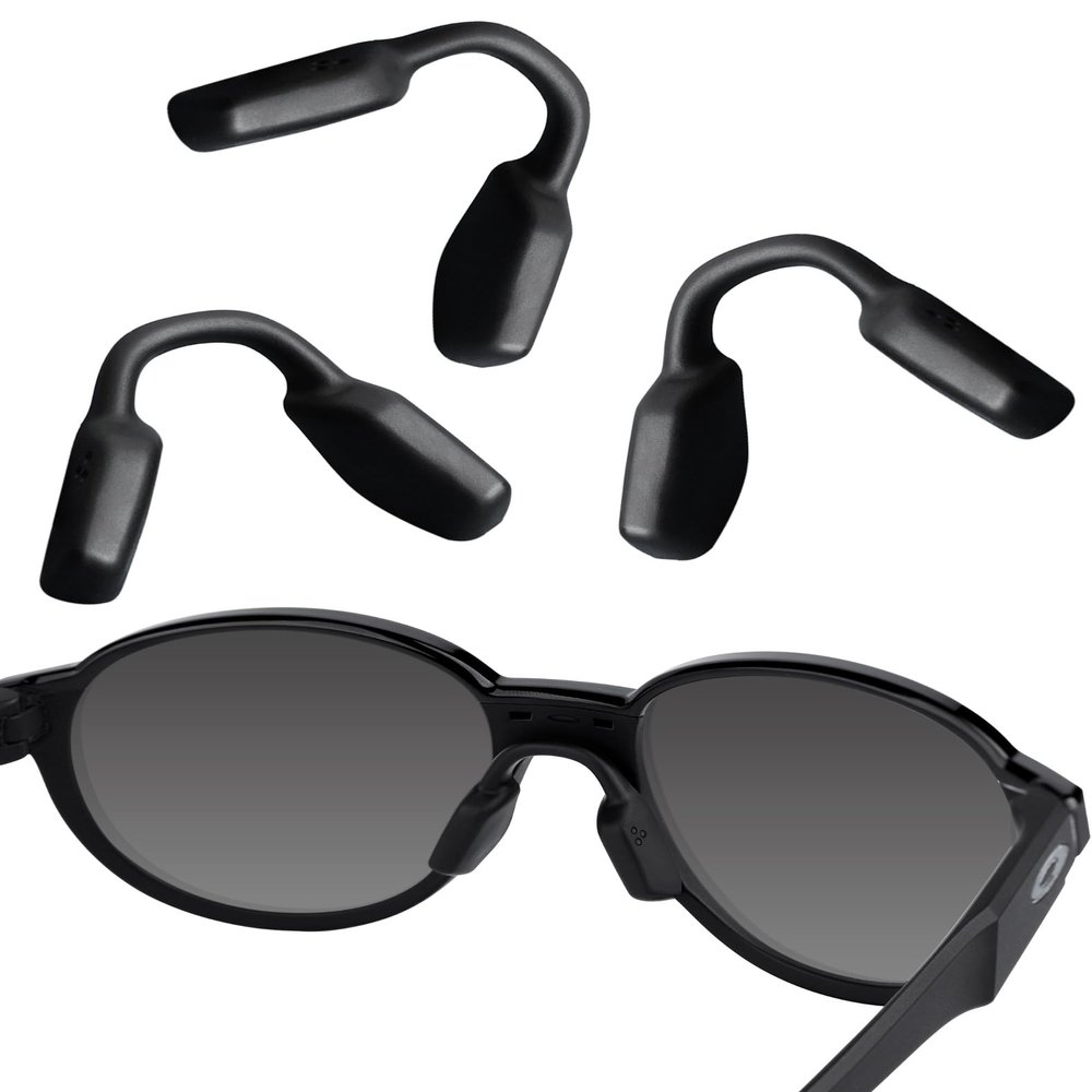 Bwake 3 Pairs Low Bridge Fit Replacement Nose Pads for Oakley Cogswell OX8157 Glasses - Black&Black&Black