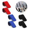 6 Pcs Fishing Rod Wrap Pole Straps Hook and Loop Fishing Rod Belts Ties Fishing Rod Belt Holders for Casting Rods Fishing Rod Ties Stretchy Fixing Strap for Fly Rod 3 Colors (2 Red, 2 Blue, 2 Black) view 1
