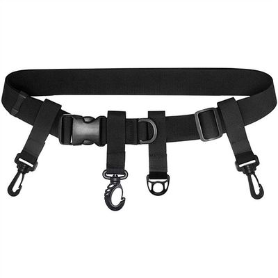 Sheriffdrink Black Fishing Wade Belt Adjustable Fishing Wader Belt 56'' Max Length Waist for Fly Fishing Surfing Kayak Multifunctional Fishing Tackle Storage Wading Belt Adjustable Nylon Wading Belt