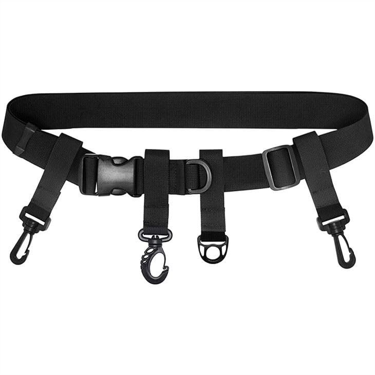 Sheriffdrink Black Fishing Wade Belt Adjustable Fishing Wader Belt 56'' Max Length Waist for Fly Fishing Surfing Kayak Multifunctional Fishing Tackle Storage Wading Belt Adjustable Nylon Wading Belt