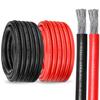 2 Gauge Marine Wire Tinned Copper Boat Cable, Standard USA OFC Oxygen Free Copper Wire for Automotive Boat Speakers Solar Outdoors (2 Gauge 10FT Red+10FT Black) view 1