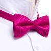 Barry.Wang Paisley Bow Ties for Men Classic Pre Tied Bowtie and Pocket Square Cufflinks Set Silk Hot Pink Bow Tie Gift view 4