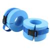 Pastoralist Foam Swim Aquatic Cuffs, Water Aerobics Float Ring Fitness Exercise Set, Ankles Arms Belts with Quick Release Buckle for Swim Fitness Training Set 1 Pair, Standard, Blue view 1