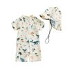 Hnyenmcko Infant Baby Boy Girls Rash Guard Swimsuit Short Sleeve Zipper Bathing Suit Toddler One Piece Swimwear Sunsuit (Fi-Beige AS, 6-12 Months) view 1