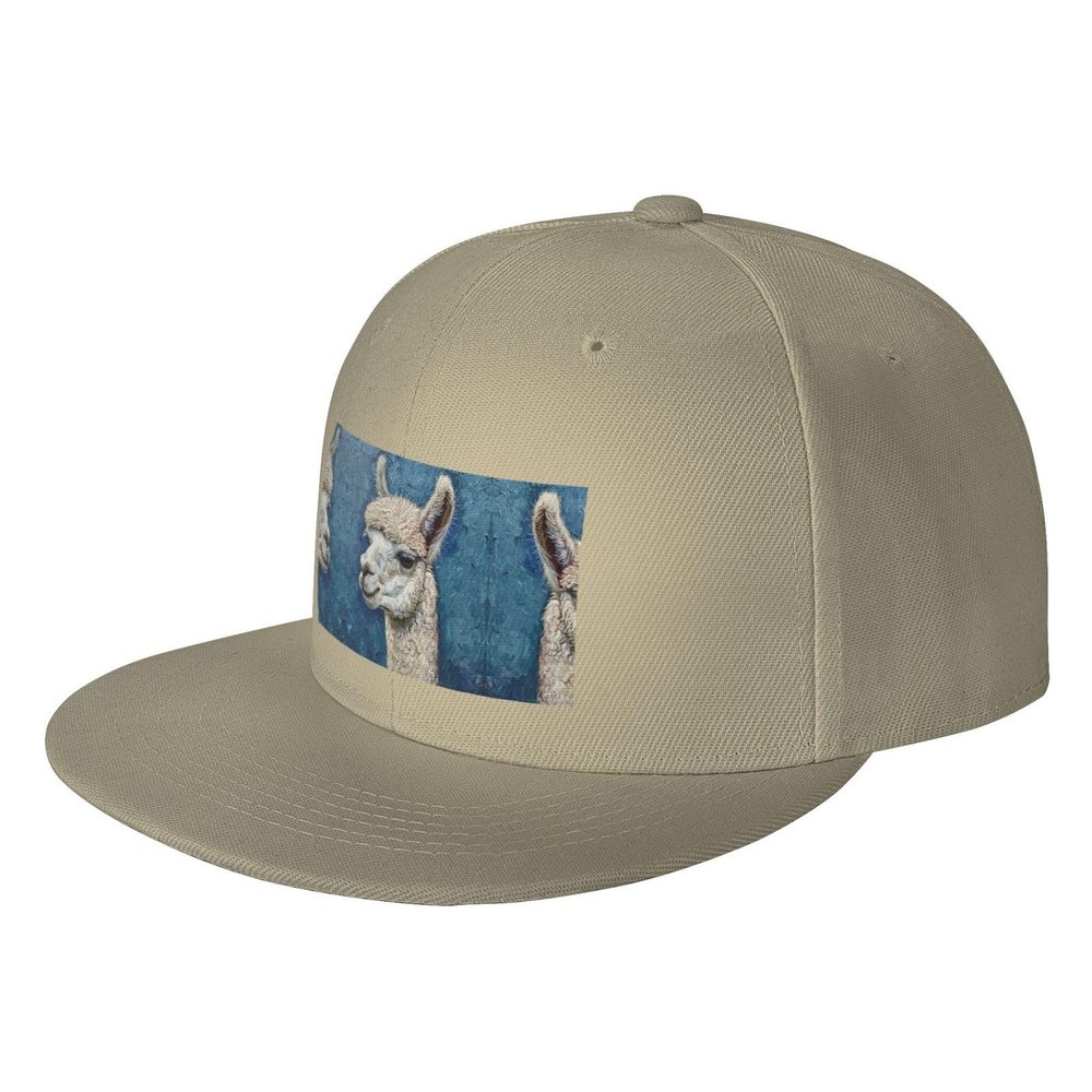 Alpaca Llama Custom Baseball Cap with Print Photo, Personalized Adjustable Summer Sun Hat Unisex Natural