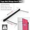 Aimery Yoga Mat Holder Wall Mount,Yoga Mat Wall Holder,Yoga Mat Wall Holder,Yoga Mat Organizer,Holds 20 Workout Mats,for Gym & Yoga Studio (Color : B) view 2