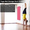 Aimery Yoga Mat Holder Wall Mount,Yoga Mat Wall Holder,Yoga Mat Wall Holder,Yoga Mat Organizer,Holds 20 Workout Mats,for Gym & Yoga Studio (Color : B) view 4