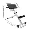 Hyper Back Extension Roman Chair Adjustable Ab Sit up Bench Multi-Functional Bench Flat,Decline Bench for Home Workout Up to 330 lbs Weight Capacity (WHite/non-foldable) view 2