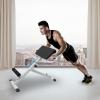 Hyper Back Extension Roman Chair Adjustable Ab Sit up Bench Multi-Functional Bench Flat,Decline Bench for Home Workout Up to 330 lbs Weight Capacity (WHite/non-foldable) view 3