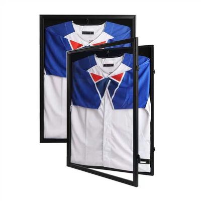 IHEIPYE Jersey Frame Display Case Black Lock-2Pack,Large Shadow Box Lockable with 98% UV Protection Acrylic and Hanger for Baseball Basketball Football Soccer Hockey 2XL Sport Jersey Shirt