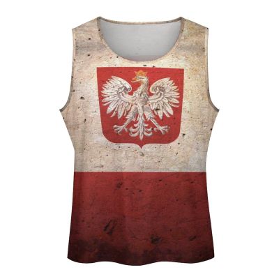 DLXHWD Polish_Flag Men's Workout Tank Tops Sleeveless T-Shirt Bodybuilding Muscle Shirts for Gym 3XL