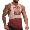 DLXHWD Polish_Flag Men's Workout Tank Tops Sleeveless T-Shirt Bodybuilding Muscle Shirts for Gym 3XL view 3
