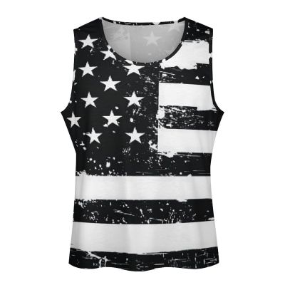 Mens Tank Tops Summer Sleeveless T-Shirt American Flag Casual Funny Gym Workout Tank Top 3XL