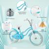 BABY JOY Kids Bike, 18 Inch Boys Girls Bike for 4-8 Years Old w/Training Wheels, Adjustable Seat, Removable Basket, Handbrake and Coaster Brake, Kids Bicycle (Blue) view 4