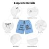 NineFit Basics Custom Short Men Personalized Shorts with Text Photo Logo Custom Swim Shorts Design Your own Mesh Lining Light Blue X-Large view 3