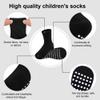 jealkip 6 Pack Baby Socks and Toddler Socks,Soft Cotton Crew Socks with Non-Slip Grips for Infants,Boys and Girls,2-4T,(Black/White/Gray/Green/DarkGreen/Maroon) view 4