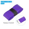 PATIKIL 43.3" Tennis Racket Grip Tape, 9 Pack PU Overgrip Perforated Absorbent Non-Slip for Badminton Fishing Rod, Purple view 2