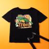 Teenage Mutant Ninja Turtles Mikey Boys T-Shirt | Kids Michelangelo Short Sleeve Graphic Tee in Black | TMNT Merchandise view 3
