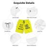 NineFit Basics Custom Short Men Personalized Shorts with Text Photo Logo Custom Swim Shorts Design Your own Mesh Lining Yellow 3X-Large view 3