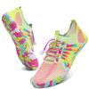 WateLves Water Shoes Men Women Barefoot Quick-Dry Aqua Sock Outdoor Athletic Sport Shoes Kayaking Boating Hiking Surfing(Yellow/Pink,41) view 2