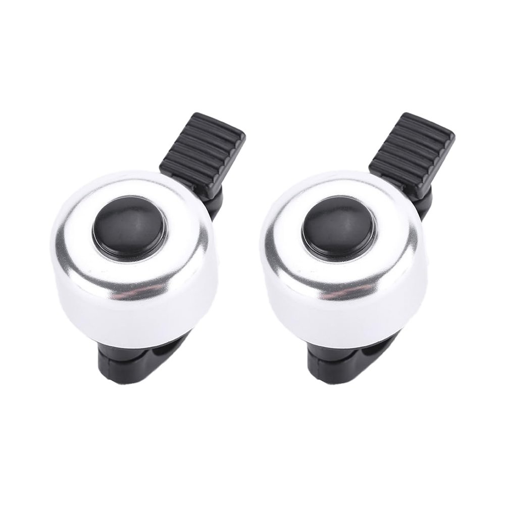 2 Pack Bike Bell Mini Bicycle Bell Thumb Bell for Adults Kids Boys Girls BMX MTB Bicycle Mountain Bike Scooter Folding Bicycle (Silver)