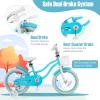 GYMAX Kids Bike for Boys & Girls Aged 3-8 Years, 14/16/18 Inches Children Bicycle w/Training Wheels, Dual Brakes, Adjustable Seat & Handlebar, Toddler Balance Bike view 3