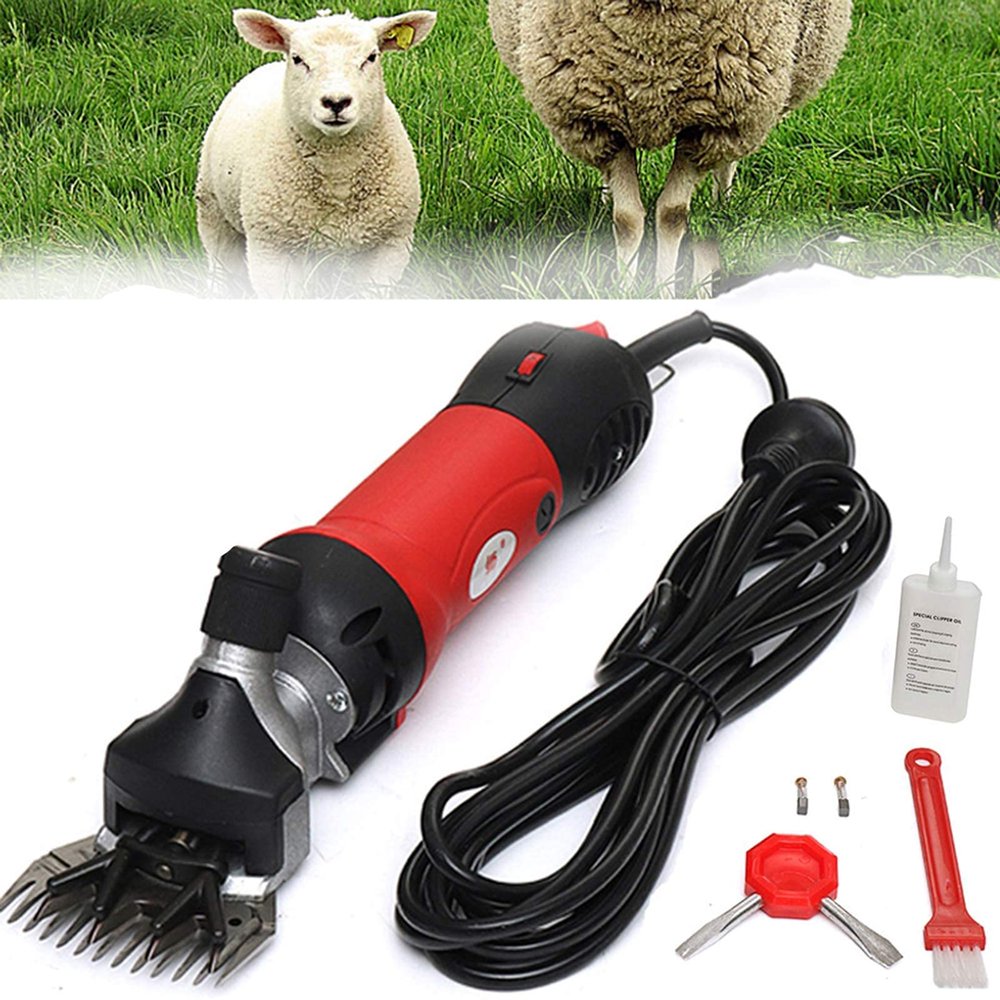 GeRRiT Sheep Shears Electric, 500W Sheep Clippers with 6 Speed, Electric Goat Shears for Shaving Fur Wool
