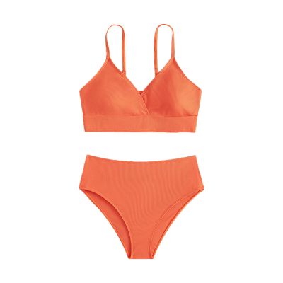 Toddler Baby Girl Swimwear Bowknot Stripe Swimsuit Bathing Suit 2Pcs Bikini Set Outfits Summer (Orange, 10-12 Years)