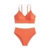 Toddler Baby Girl Swimwear Bowknot Stripe Swimsuit Bathing Suit 2Pcs Bikini Set Outfits Summer (Orange, 10-12 Years) view 1