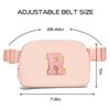 Gitus 6 7 8 9 10 Year Old Girl Gifts Belt Bag Fanny Pack Crossbody Bags with Initial Letter Patch Things for Teen Girls Easter Gifts for Girls Travel EssentialsCoral Pink-R view 3